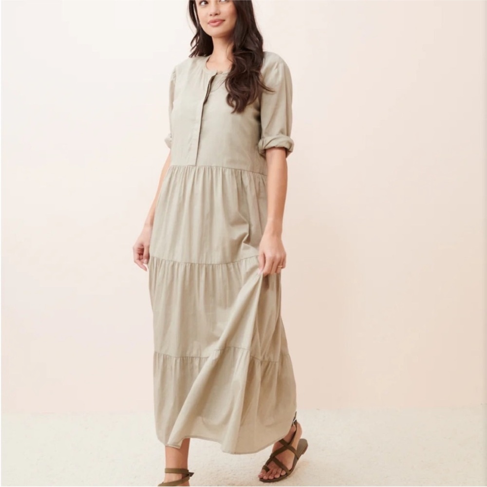 Jenni Kayne James Dress size small Willow Linen Lightweight midi (no slip) - Picture 2 of 7